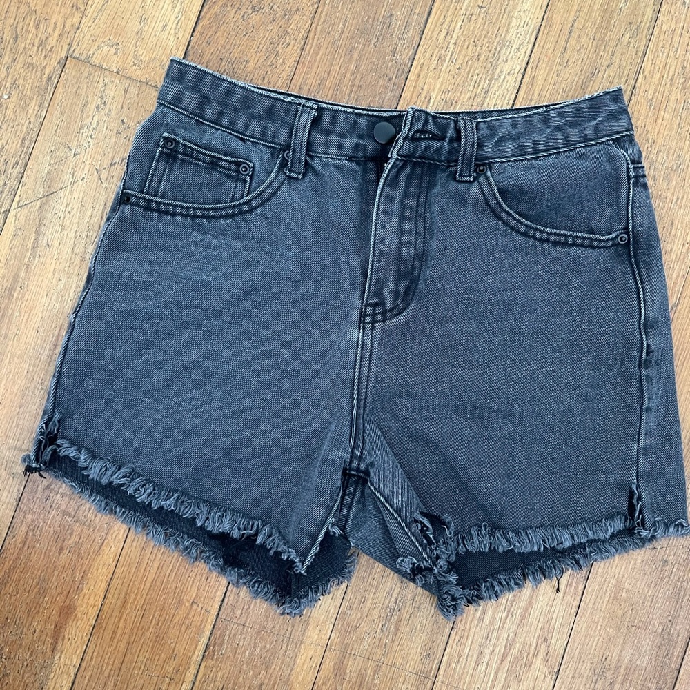 Black jean shorts